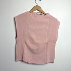 Vintage 90s Evan Picone Lambswool Angora Knit Top Medium Quiet Luxury Minimalist